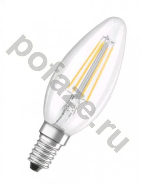 Лампа светодиодная LED свеча Osram d35мм E14 3.8Вт 300.00гр. 230В