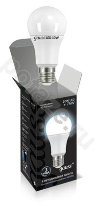 Лампа светодиодная LED грушевидная Gauss d60мм E27 10Вт 240гр. 150-265В