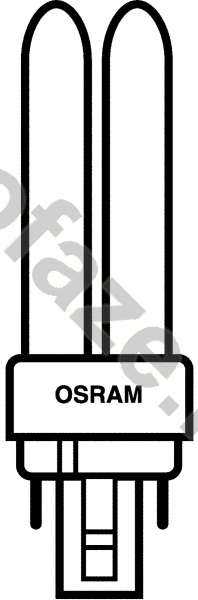 Лампа компактная люминесцентная Osram d12мм G24q-1 (4-штыр.) 13Вт 3000К
