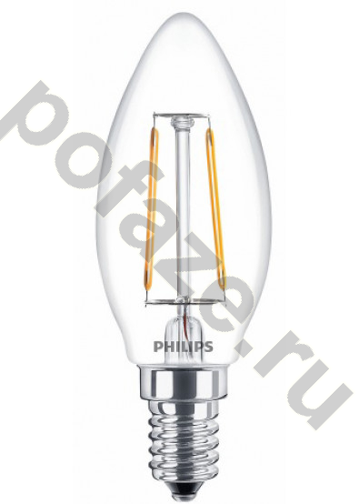 Лампа светодиодная LED грушевидная Philips E27 4Вт 6500К