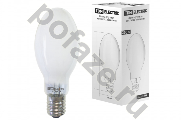 Лампа ртутная высокого давления ДРЛ эллипсоидная TDM ELECTRIC d91мм E40 250Вт 4200К