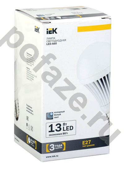 Лампа светодиодная LED грушевидная IEK d60мм E27 13Вт 230В 4000К