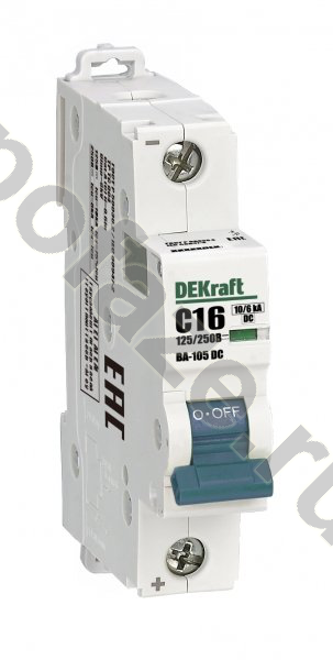 Автоматический выключатель DEKraft ВА-105 1П 16А (C) 10кА (DC)