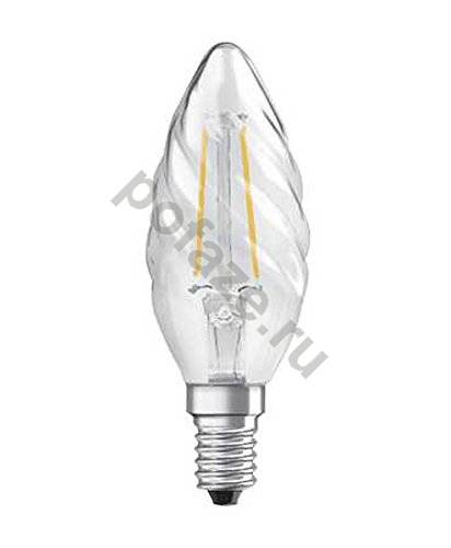 Лампа светодиодная LED свеча витая Osram d35мм E14 2Вт 300.00гр. 230В