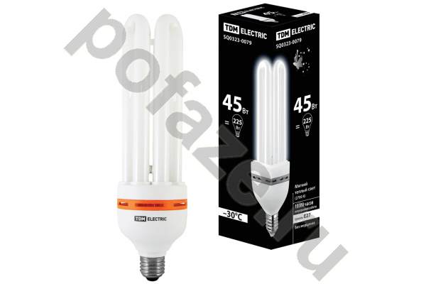 Лампа энергосберегающая прямолинейная TDM ELECTRIC d72мм E27 45Вт 40-170В 2700К