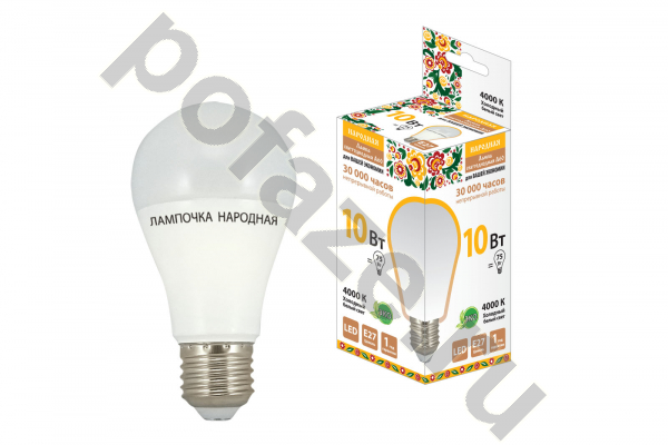 Лампа светодиодная LED грушевидная TDM ELECTRIC d60мм E27 10Вт 270гр. 30-220В 4000К