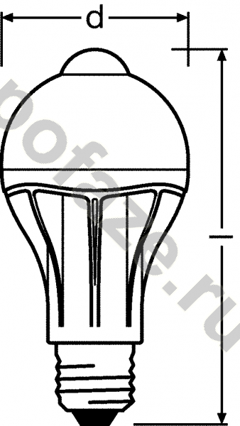 Osram d60мм E27 11.5Вт 220-240В 2700К