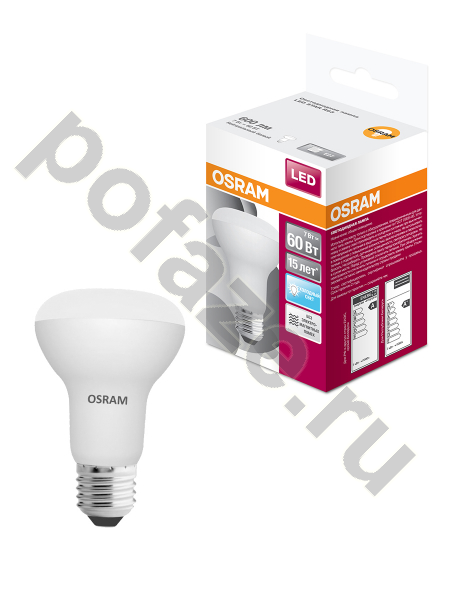 Лампа светодиодная LED с отражателем Osram d64мм E27 7Вт 120гр. 220-230В 4000К