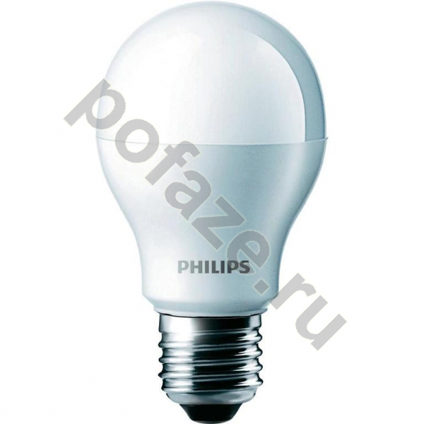 Лампа светодиодная LED грушевидная Philips d55мм E27 4Вт 150гр. 220-230В 6500К