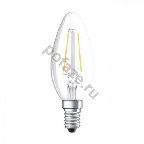 Лампа светодиодная LED свеча Osram d35мм E14 3.3Вт 300гр. 220-230В 2700К