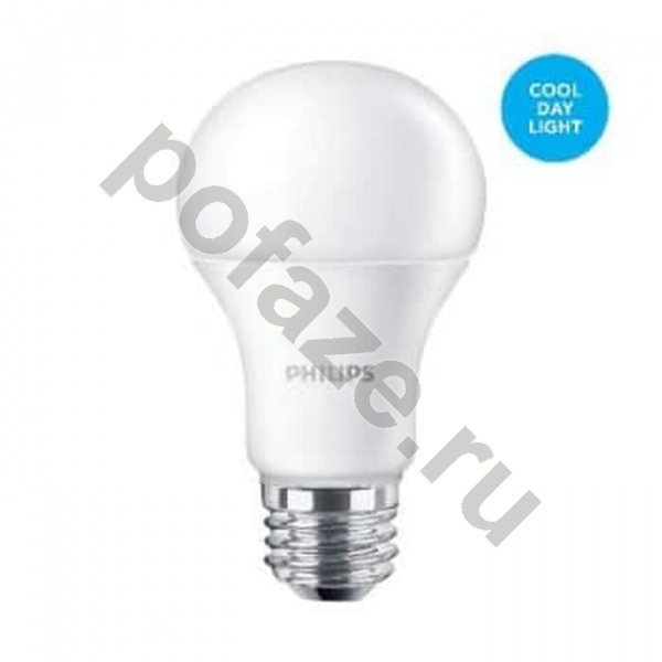Лампа светодиодная LED грушевидная Philips E27 10Вт 220-230В 6500К