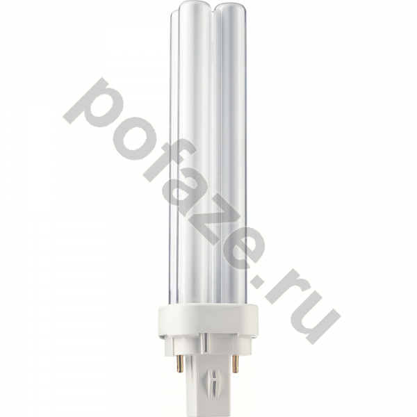 Лампа компактная люминесцентная Philips d27.1мм G24d-2 (2-штыр.) 18Вт