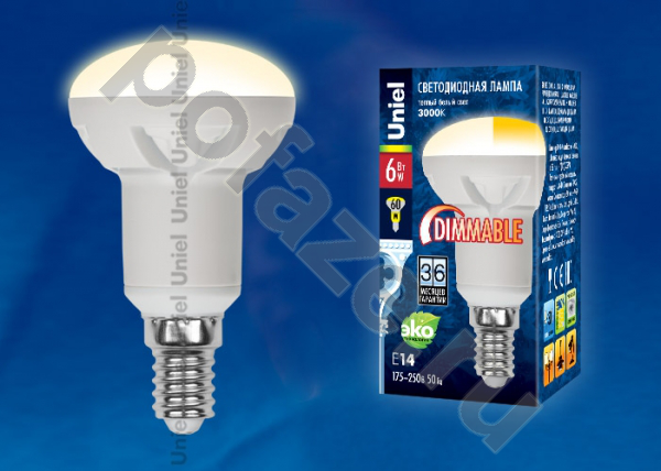 Лампа светодиодная LED с отражателем Uniel d50мм E14 6Вт 120гр. 175-265В