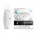 Gauss d75мм GX53 6Вт 120гр. 180-240В 4100К