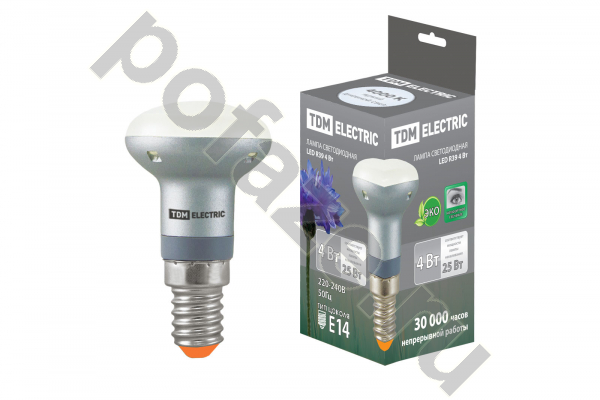 Лампа светодиодная LED с отражателем TDM ELECTRIC d39мм E14 4Вт 30-220В 4000К