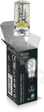 Лампа светодиодная LED капсульная Gauss G4 3Вт 150-265В