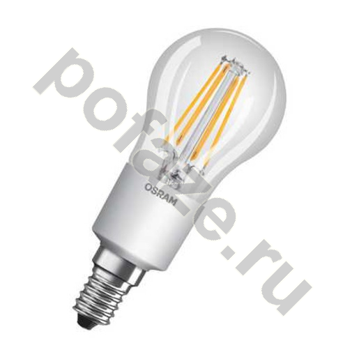 Лампа светодиодная LED грушевидная Osram d45мм E14 6Вт 220-230В 2700К
