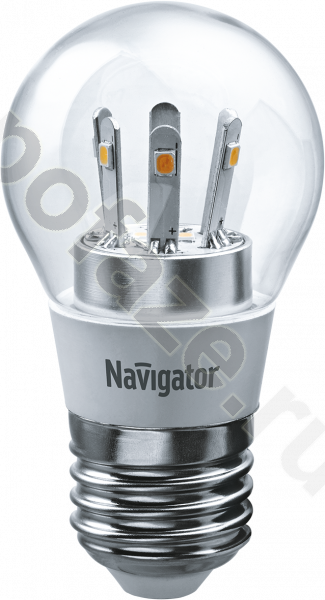 Лампа светодиодная LED шарообразная Navigator d45мм E27 5Вт 270гр. 176-264В 2700К