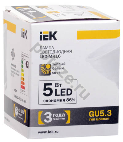 IEK d50мм GU5.3 5Вт 12В 3000К