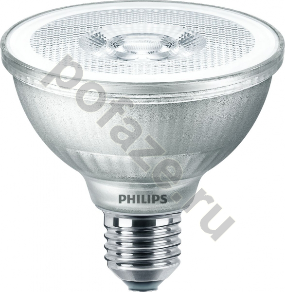 Лампа светодиодная LED с отражателем Philips d95мм E27 9Вт 25гр. 220-240В 2700К