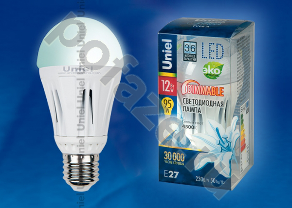 Лампа светодиодная LED грушевидная Uniel d60мм E27 12Вт 160гр. 220-240В 4500К