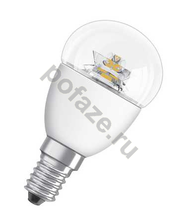Лампа светодиодная LED каплевидная Osram d43мм E14 6Вт 180гр. 220-240В