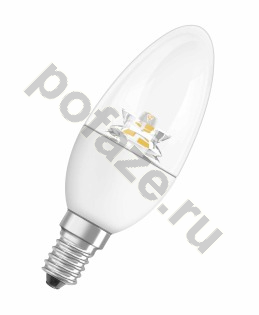 Лампа светодиодная LED свеча Osram d35мм E14 6Вт 270гр. 220-240В