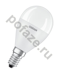 Лампа светодиодная LED шарообразная Osram d45мм E14 5.7Вт 220-230В 6500К