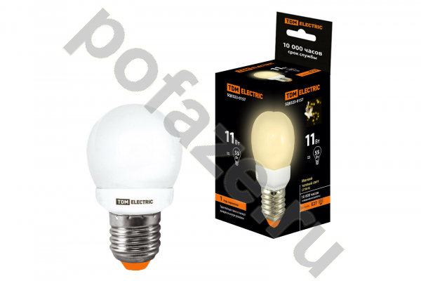 Лампа энергосберегающая шарообразная TDM ELECTRIC d87мм E27 11Вт 30-220В 2700К