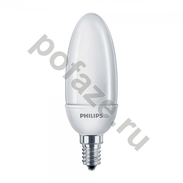 Лампа энергосберегающая свеча Philips d42мм E14 8Вт 220-240В