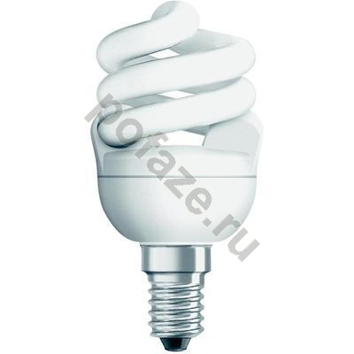 Лампа энергосберегающая спираль Osram d48мм E14 15Вт 220-240В