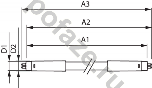 Лампа светодиодная LED трубчатая Philips d28мм G13 16Вт 220-240В 3000К