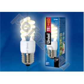 Лампа энергосберегающая спираль Uniel d30мм E27 11Вт 220-230В