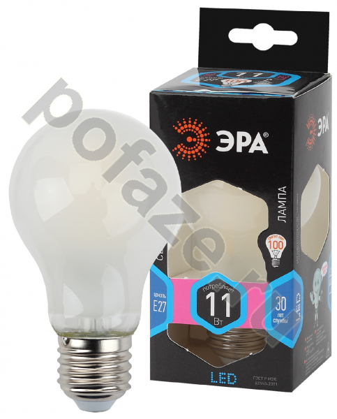 Лампа светодиодная LED грушевидная ЭРА d60мм E27 11Вт 270гр. 0.265-170В 4000К