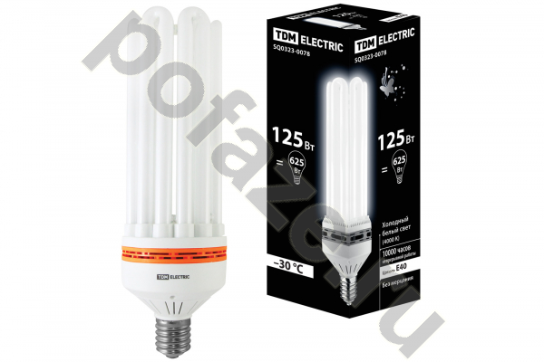 Лампа энергосберегающая прямолинейная TDM ELECTRIC d105мм E40 125Вт 40-170В 4000К
