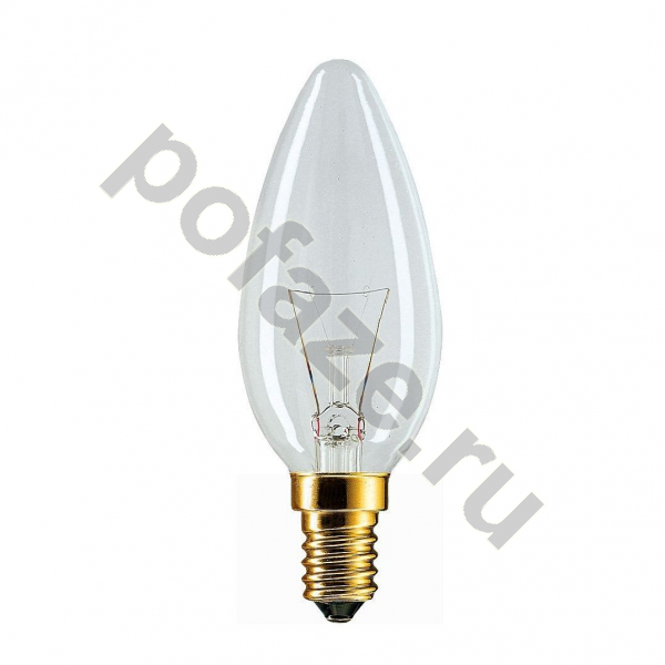 Лампа накаливания свеча Philips d35мм E14 40Вт 230В