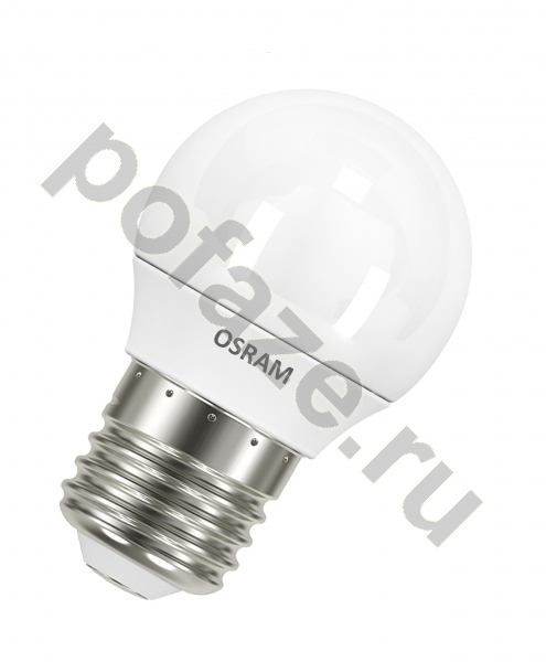 Лампа светодиодная LED шарообразная Osram d45мм E27 5.7Вт 200гр. 220-240В 3000К