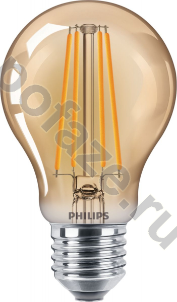 Лампа светодиодная LED грушевидная Philips d60мм E27 5.5Вт 100-240В 2500К