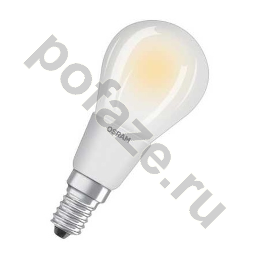 Лампа светодиодная LED грушевидная Osram d45мм E14 4.5Вт 300гр. 220-230В 2700К