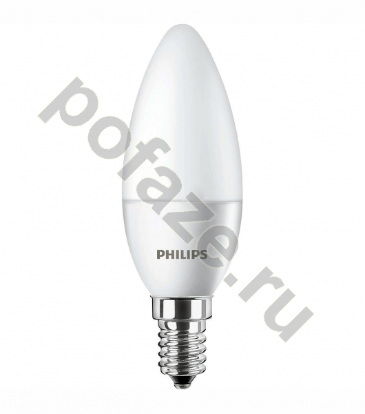 Лампа светодиодная LED свеча Philips E14 6Вт 6500К