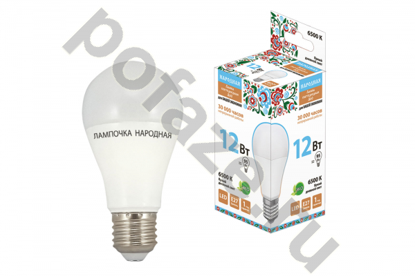 Лампа светодиодная LED грушевидная TDM ELECTRIC d60мм E27 12Вт 270гр. 30-220В 6500К