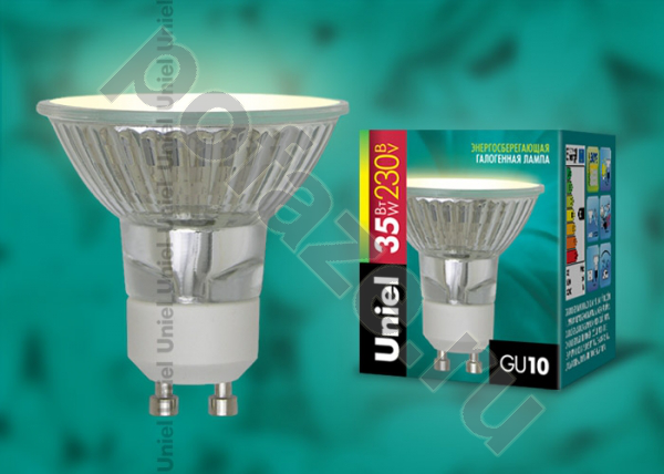 Лампа галогенная с отражателем Uniel d50мм GU10 35Вт 40гр. 220-230В