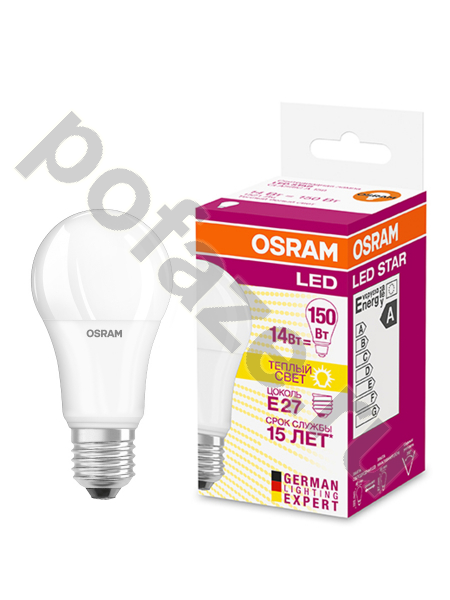 Osram d60мм E27 14Вт 200гр. 220-240В 2700К