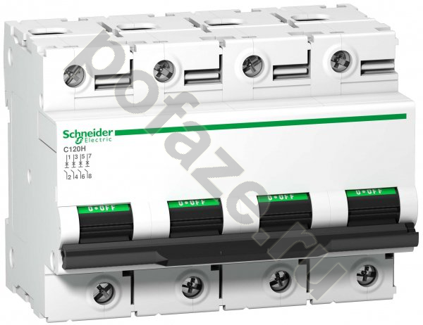 Schneider Electric Acti 9 C120H 4П 100А (D) 15кА