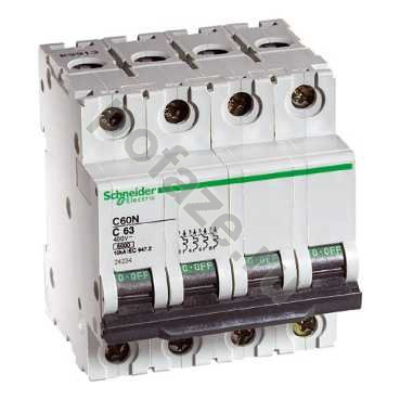 Автоматический выключатель Schneider Electric iC60N 3П+Н 20А (D) 4.5кА