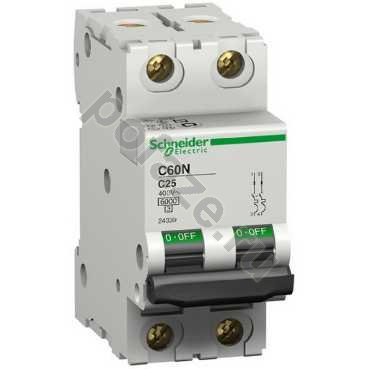 Автоматический выключатель Schneider Electric iC60N 2П 3А (C) 6кА