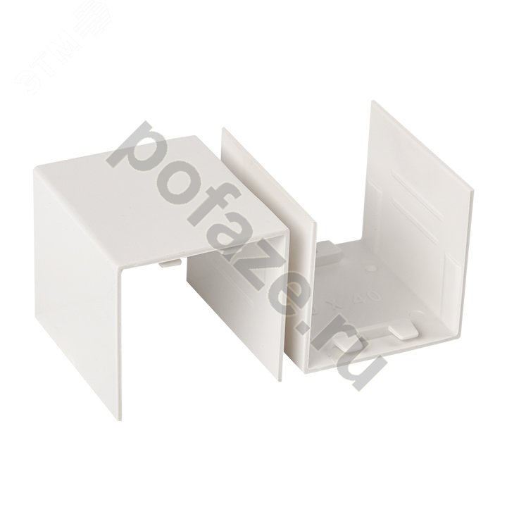 Соединитель (40х40) Plast Белый EKF