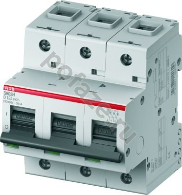 Автоматический выключатель ABB S803N 3П 63А (D) 25кА