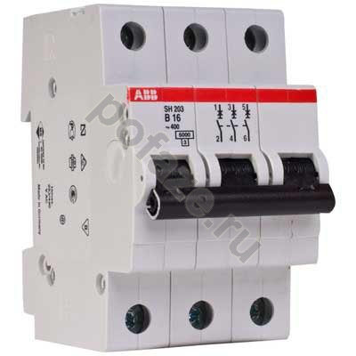 Автоматический выключатель ABB SH203 3П 50А (C) 6кА