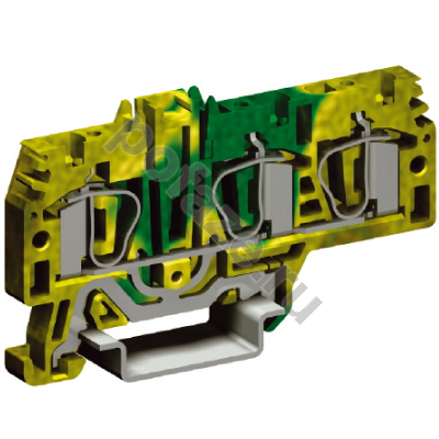 Зажим для заземления HTE.4/1+2 1 ввод/2 вывода 4мм2 желто-зеленый DKC